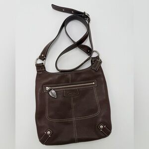 Coach Legacy F14679 Brown Pebbled Leather Crossbody Bag